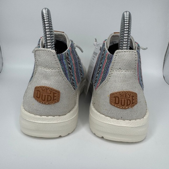 Hey Dude Wendy Mid Y Boho Crafted Light Grey Multi Youth Size 3 40984-0ES - Picture 2 of 8